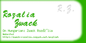 rozalia zwack business card